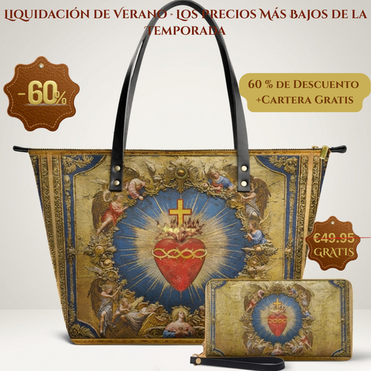 "Corazón Sacro" – Tote Bag de Cuero Vegano Oferta Exclusiva