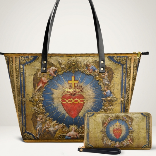 "Corazón Sacro" – Tote Bag de Cuero Vegano Oferta Exclusiva